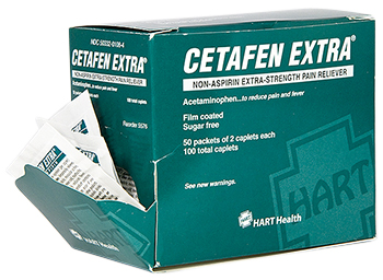 CETAFEN EXTRA, NON-ASPIRIN, 2 CAPSULES PER PACK/50 PKS PER